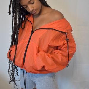 !Caution! Orange Utility Windbreaker
